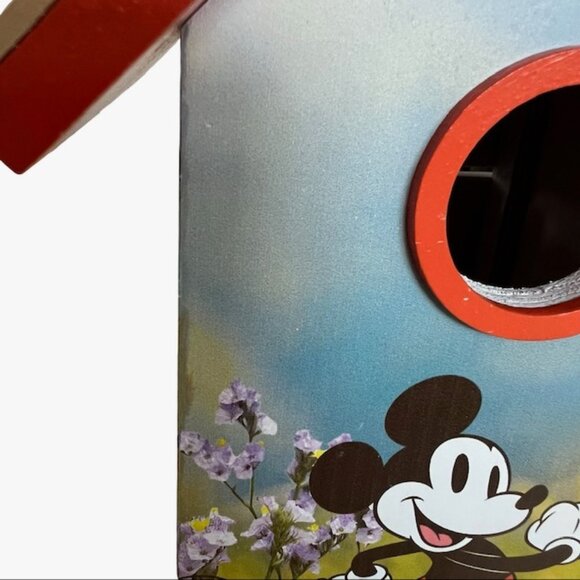 Disney Mickey Mouse Orange Blue Wooden Birdhouse - Viral Tiktok - 9-1/4" Tall - Picture 9 of 15